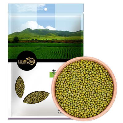 山臻U品有机绿豆东北杂粮真空包装350g