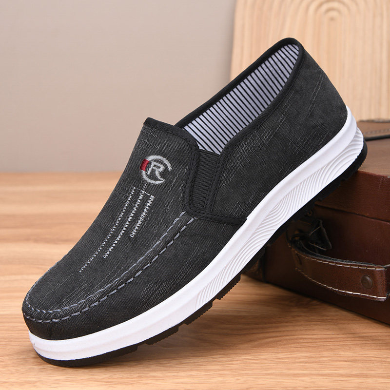 老北京布鞋男士春秋季透气防滑软底中老年爸爸休闲一脚蹬工作单鞋,流行男鞋,布鞋,淘宝优惠券,粉丝福利购,淘宝优惠卷