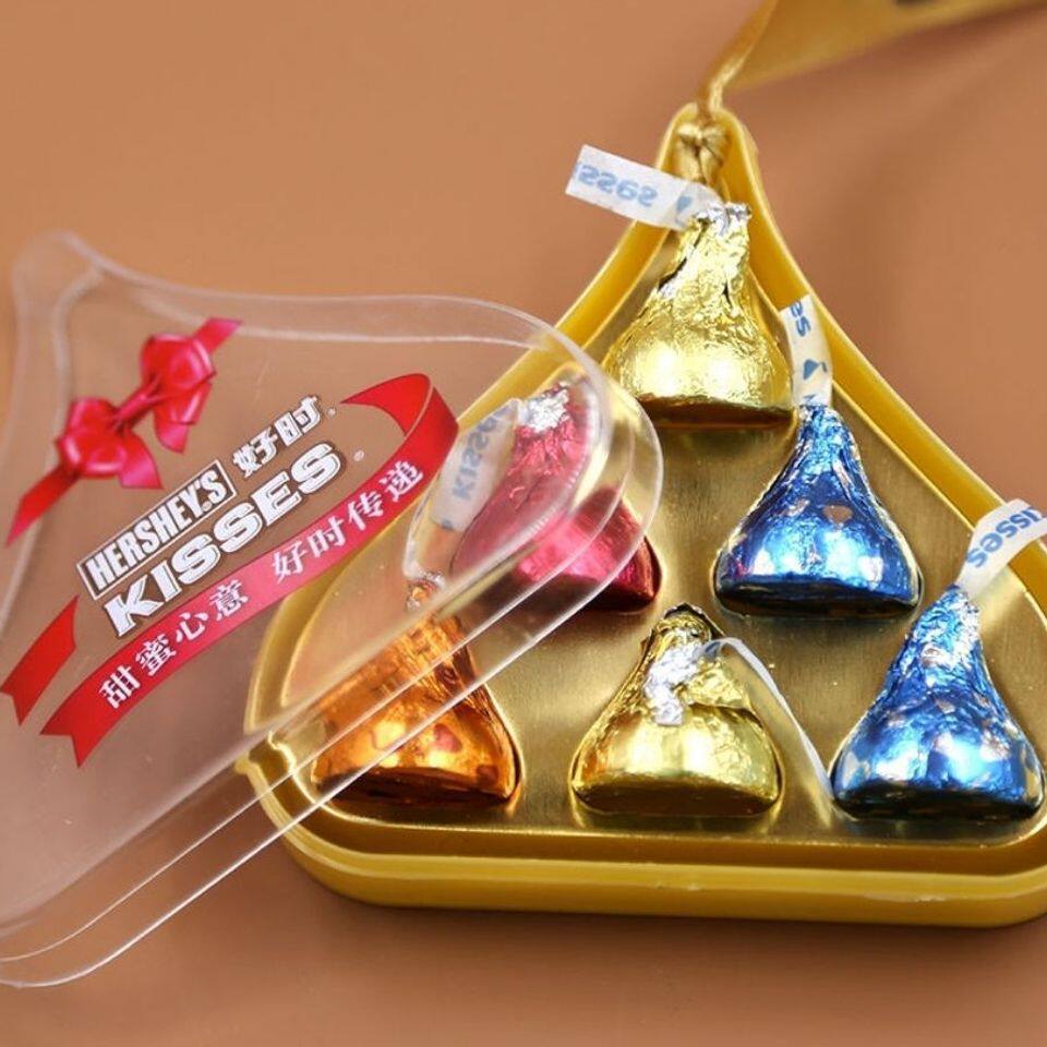 好时巧克力6粒水滴结婚喜糖满月伴手礼生日礼盒*10盒包邮工厂特卖