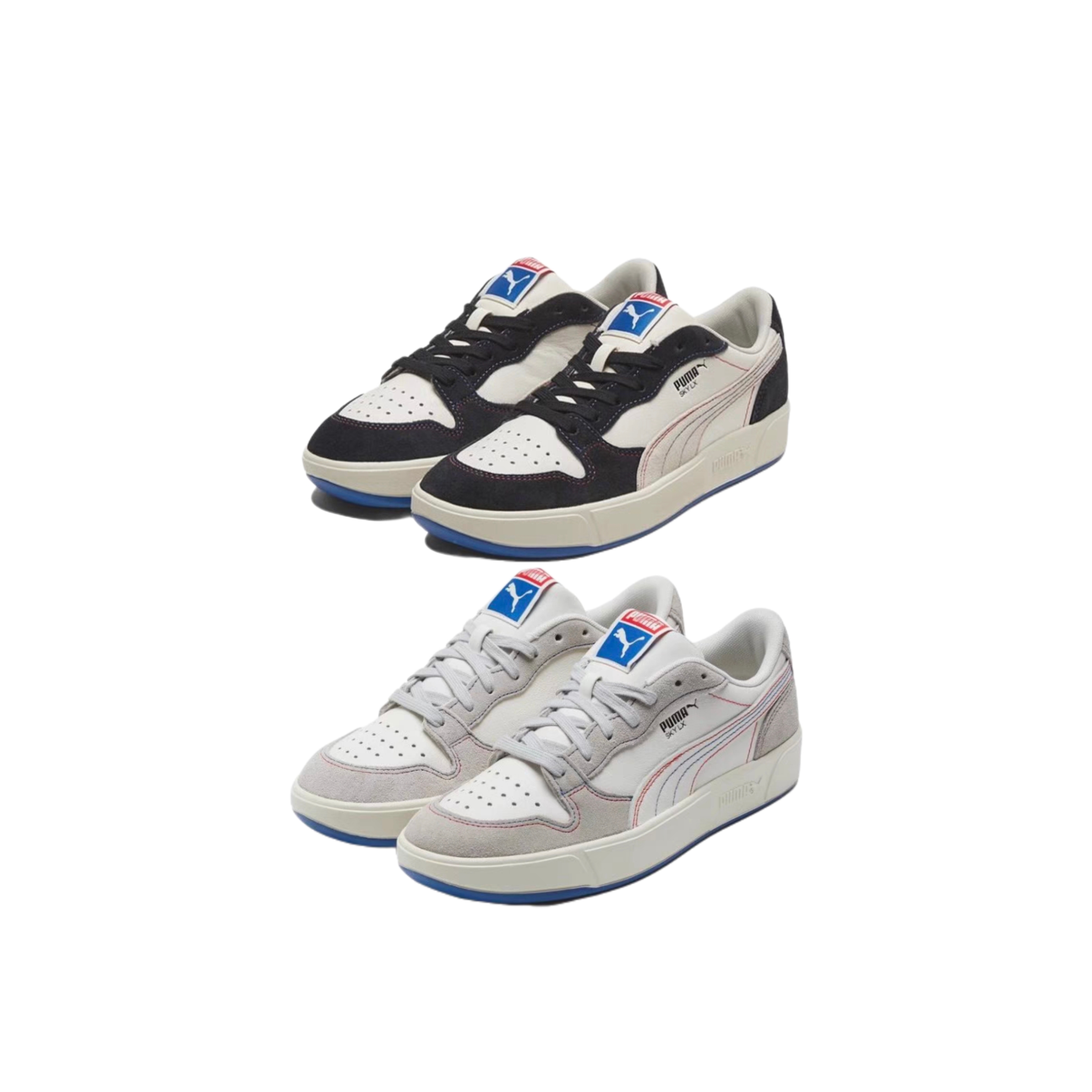 Puma增高耐磨低帮板鞋米白黑375876-01 394210-01