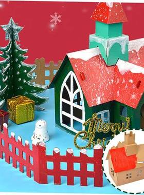 1set Christmas Paper House Multi Type  Painting Houses
