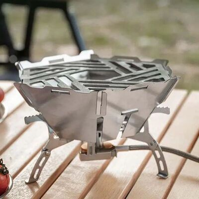 Outdoor Camping Card Style Wind Shield Stainless Steel Detac