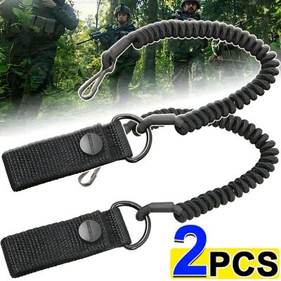 Tactical Retractable Spring Elastic Rope Anti-lost Elastic L
