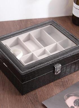 12 Watch Jewelry Display Storage Holder Case Grids Box Gift