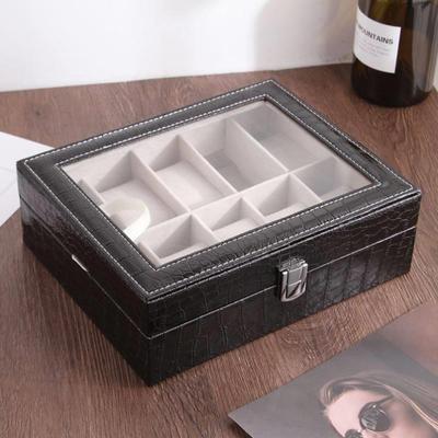 12 Watch Jewelry Display Storage Holder Case Grids Box Gift