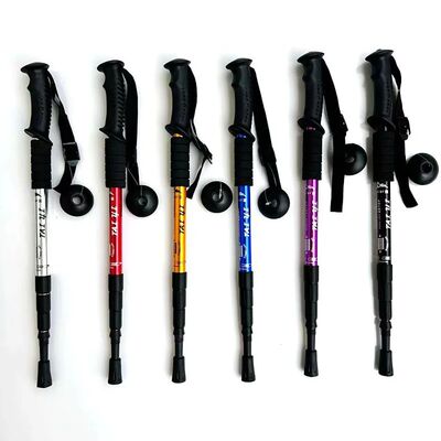Aluminum Alloy Adjustable Height 52-110cm Hiking Poles for O