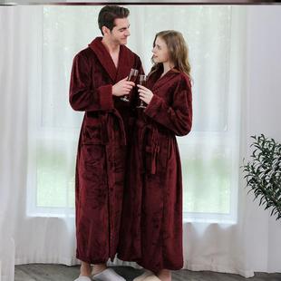 winter pajamas gown 情侣睡衣 men quality women bathrobe high