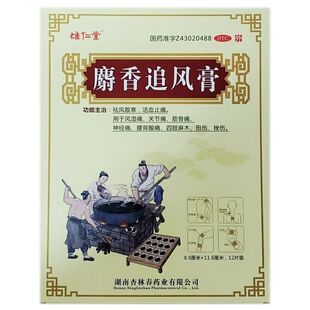 雄仁堂 麝香追风膏 9.5cm*11.6cm*12片/盒