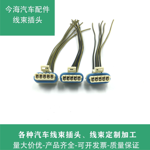 五菱宏光宝骏乐驰斯帕克SPARK废气再循环阀EGR阀线束插头接插件5P