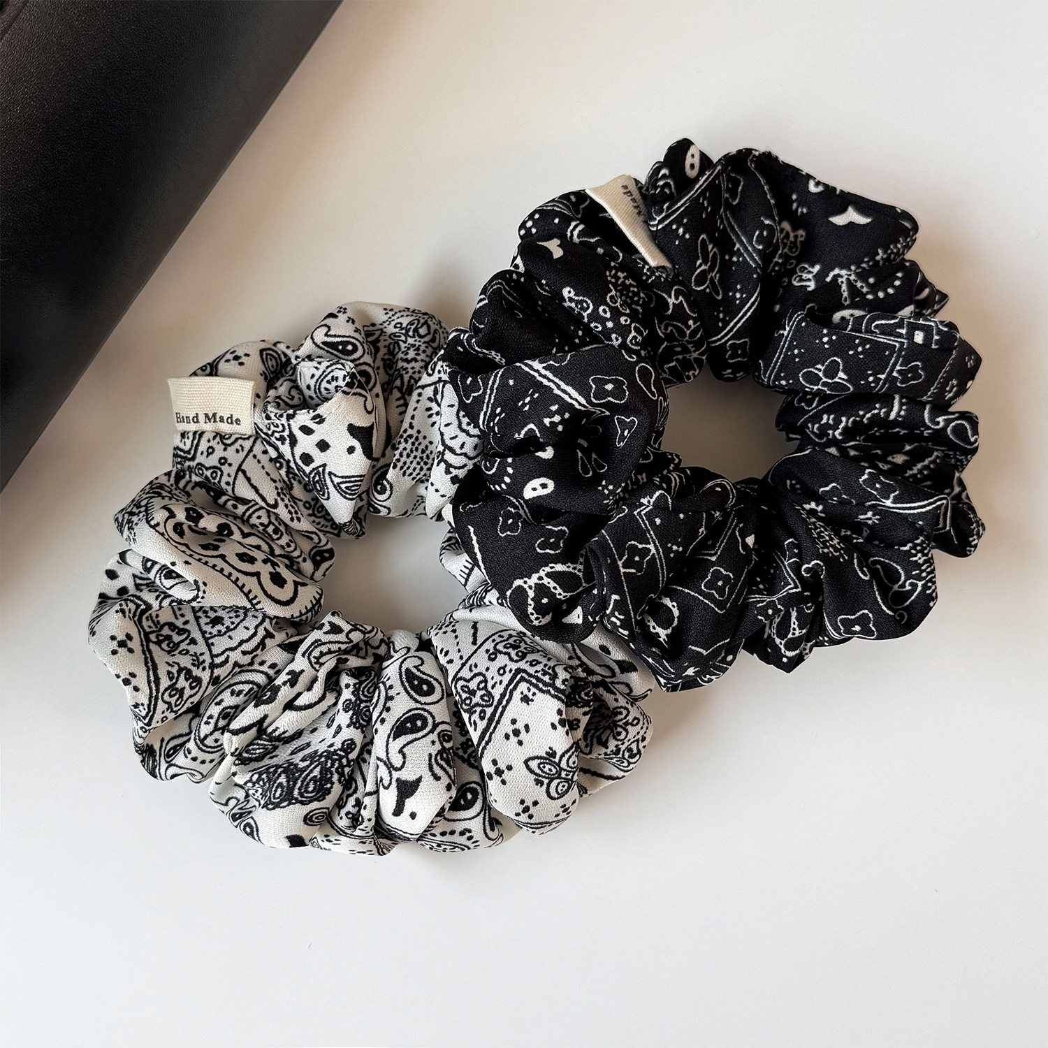 复古森系碎花小肠发圈女秋季新款高级感优雅马尾头绳丸子头皮筋女
