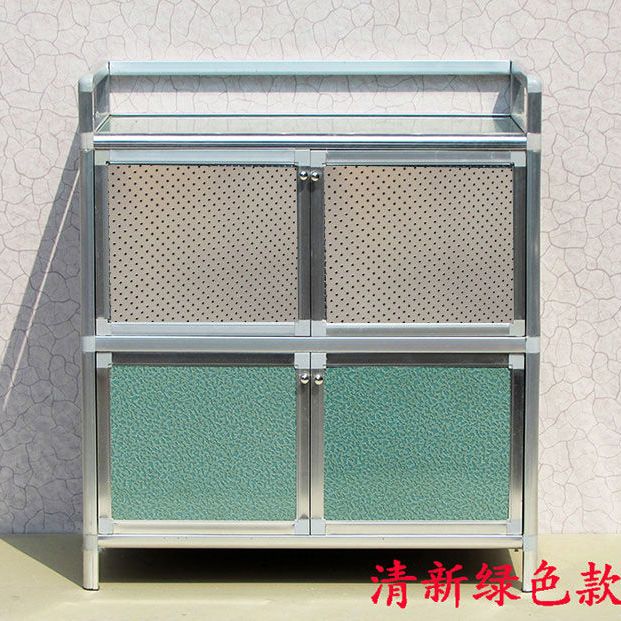包邮简易鞋柜铝合金收纳柜餐柜碗盘柜瓦斯灶台柜茶水柜床头柜餐柜
