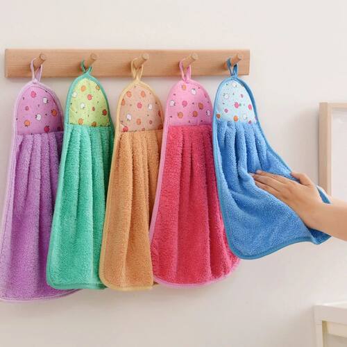 5pcs Small Hand Towels for Kitchen Bathroom Coral Velvet Sof