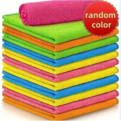 1/3/5/10Pcs Microfiber Cleaning Cloth Set Multi-color Soft Q