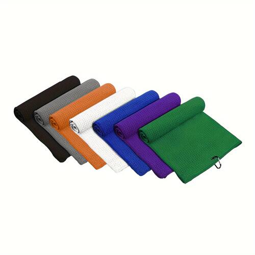1pc Golf Towel for Bags with Clip and Microfiber Waffle Patt