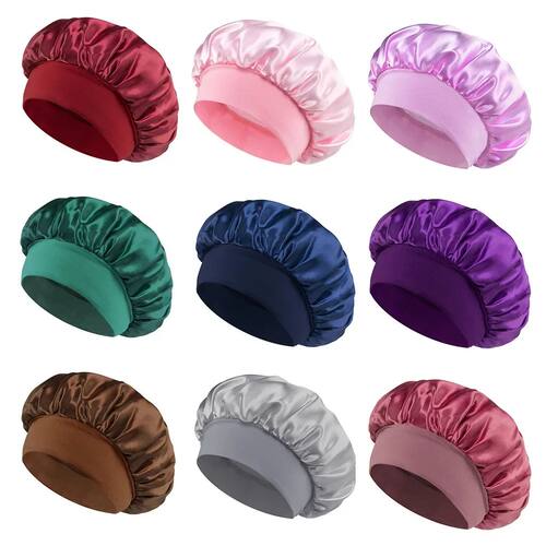Women Satin Bonnet Hair Bonnet for Sleeping Hair Care Silk B