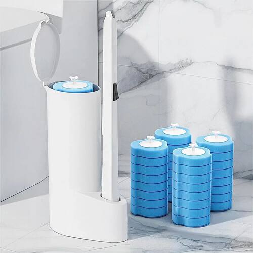Disposable Toilet Brush Cleaner With Long Handle Bathroom Cl