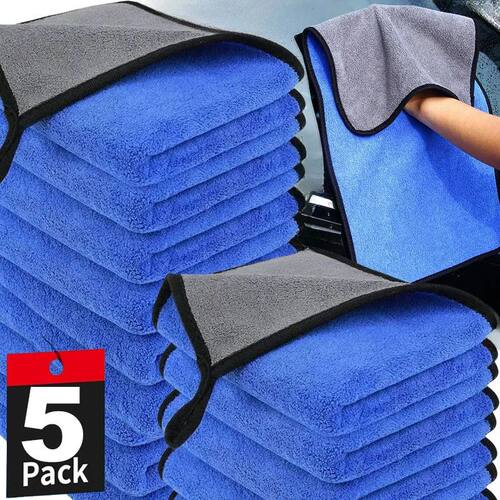 1-5pcs Microfiber Car Washing Towel Soft Quick Drying Window