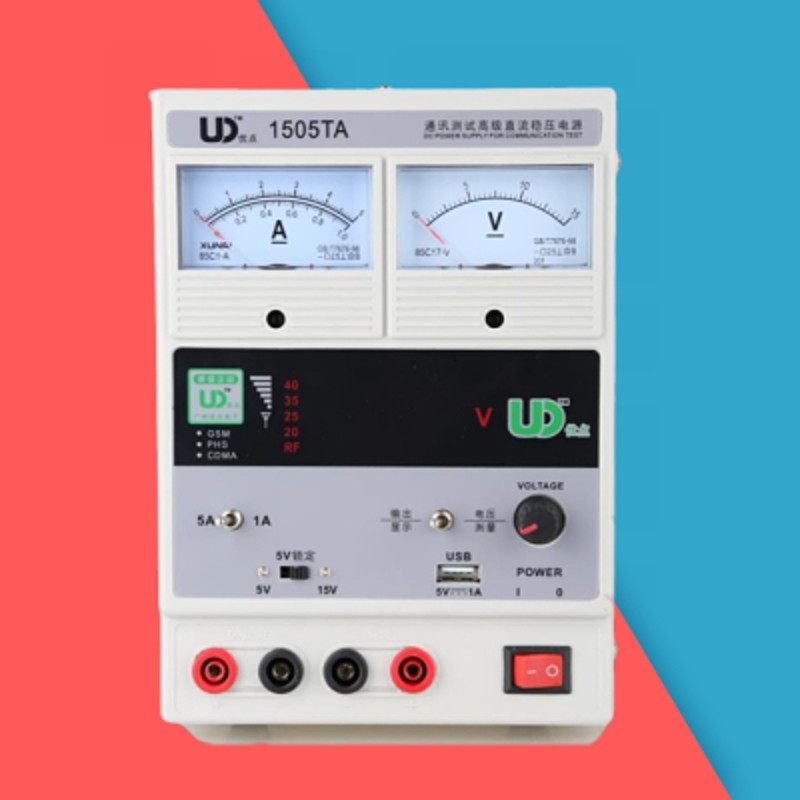 优点UD 1505TA 15V 5Ax电流表可调直流稳压电源 指针电源表 带USB
