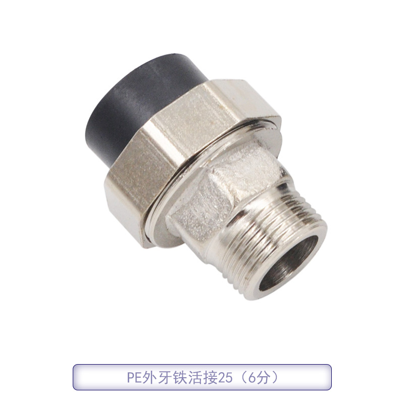 PE外丝内丝铜铁双头双活s接PE转PPR铜铁活接转换接头水管管材管件