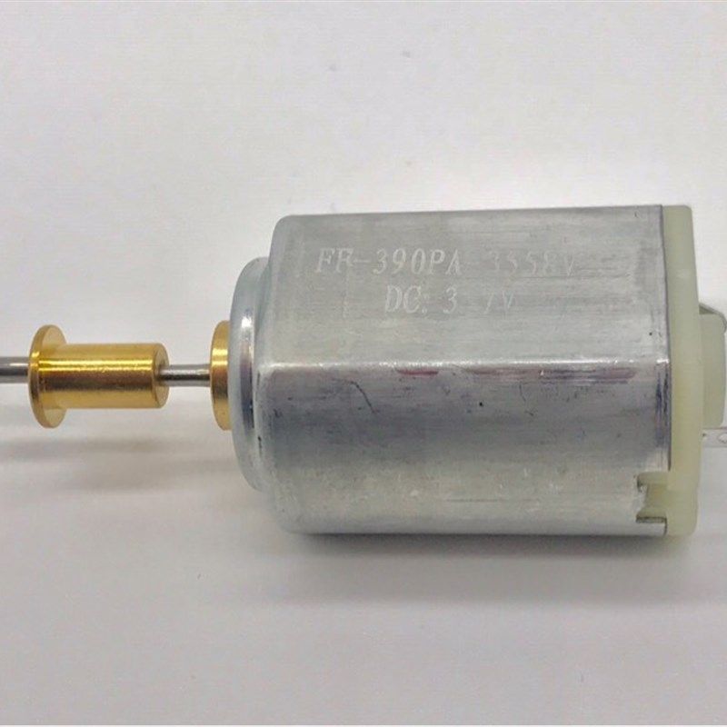 微型直流2.4V3.7V小马达理髲器马达RF-390电机低压高速自带铜轮
