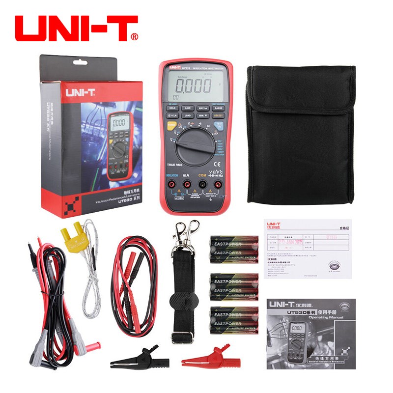 优利德UT533电容电阻频率测试仪数字多功能绝缘电阻万用表