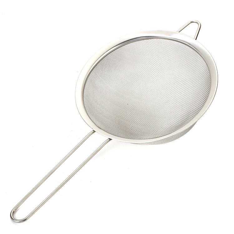 家用筛子面粉筛不锈钢尖耳网漏面粉过滤网筛超细烘焙用具圆形滤网