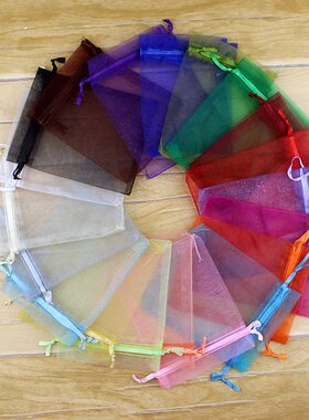 Small net bag small gift bag drawstring mouth gauze bag plai