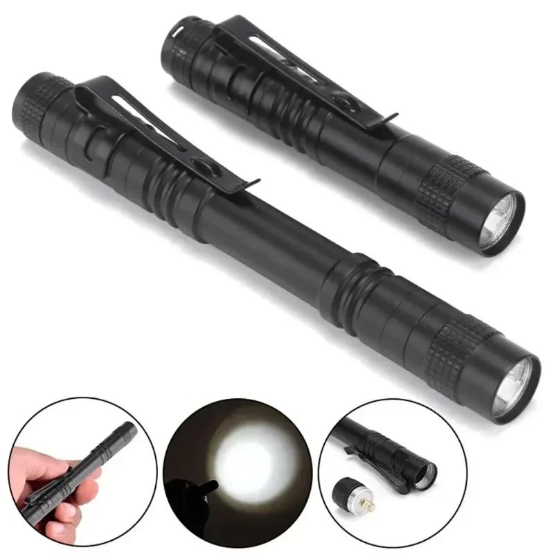 Mini Portable LED Flashlight Torch Flash Light Battery Hunti