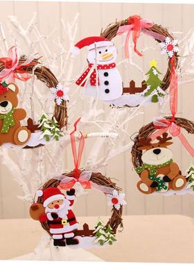 christmas decoration Christmas wooden rattan wreath 圣诞花环