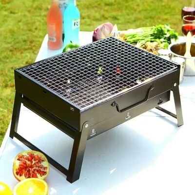 Portable BBQ Charcoal Grill Stainless Steel Small Mini BBQ T