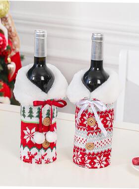 Christmas Wine Bottle Cover Merry Christmas Decorations For