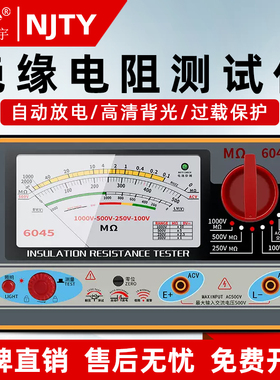 天宇 绝缘电阻测试仪 TY6018 指针式电阻表 电子兆欧表500V 1000V