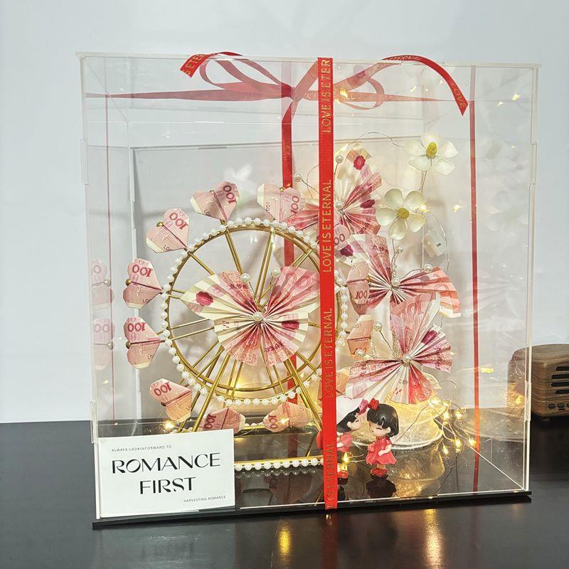 摩天轮有钱花手工diy材料包旋转风车情人节女神生日礼物送母亲520