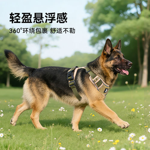 狗狗牵引绳防爆冲胸背带