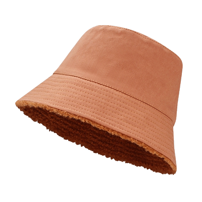 热巴同款羊羔绒双面渔夫帽子女