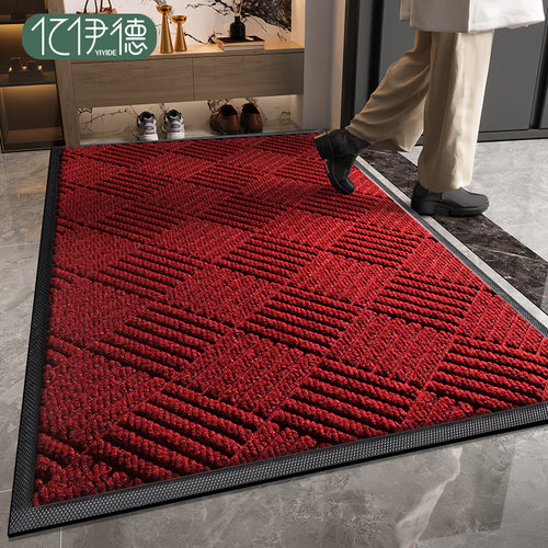 红色地垫入户门垫进门门口耐脏免洗防滑脚垫2025新款玄关入门地毯