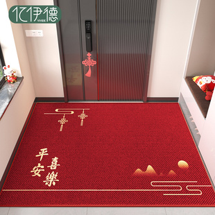 入户门地垫红色进门脚垫门外大门口防滑耐脏玄关门垫进户入门地毯