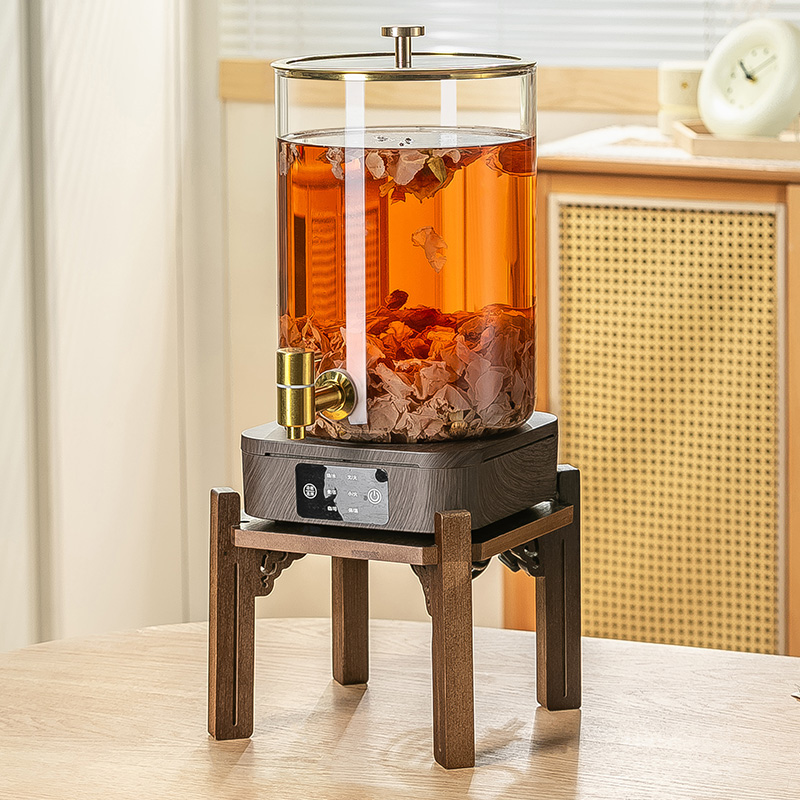 商用餐厅前台玻璃带龙头冷水壶