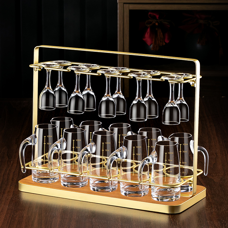 高颜值金箔白酒杯分酒器子弹杯