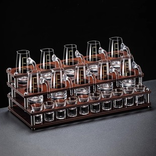 高颜值白酒杯分酒器套装 水晶玻璃家用小号酒杯一口杯高档高端酒具