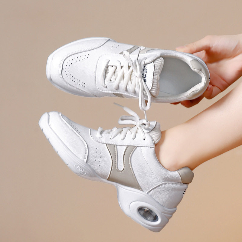 舞蹈保暖鞋冬季加绒跳舞鞋广场舞棉鞋女低帮气垫底软底软面现代舞