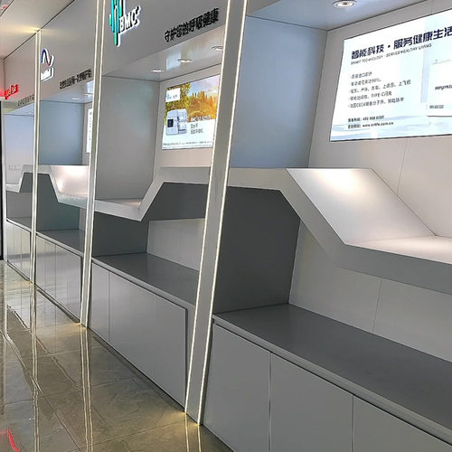 数码相机展示柜定制智能家居设备展示柜展厅产品展柜烤漆靠墙柜