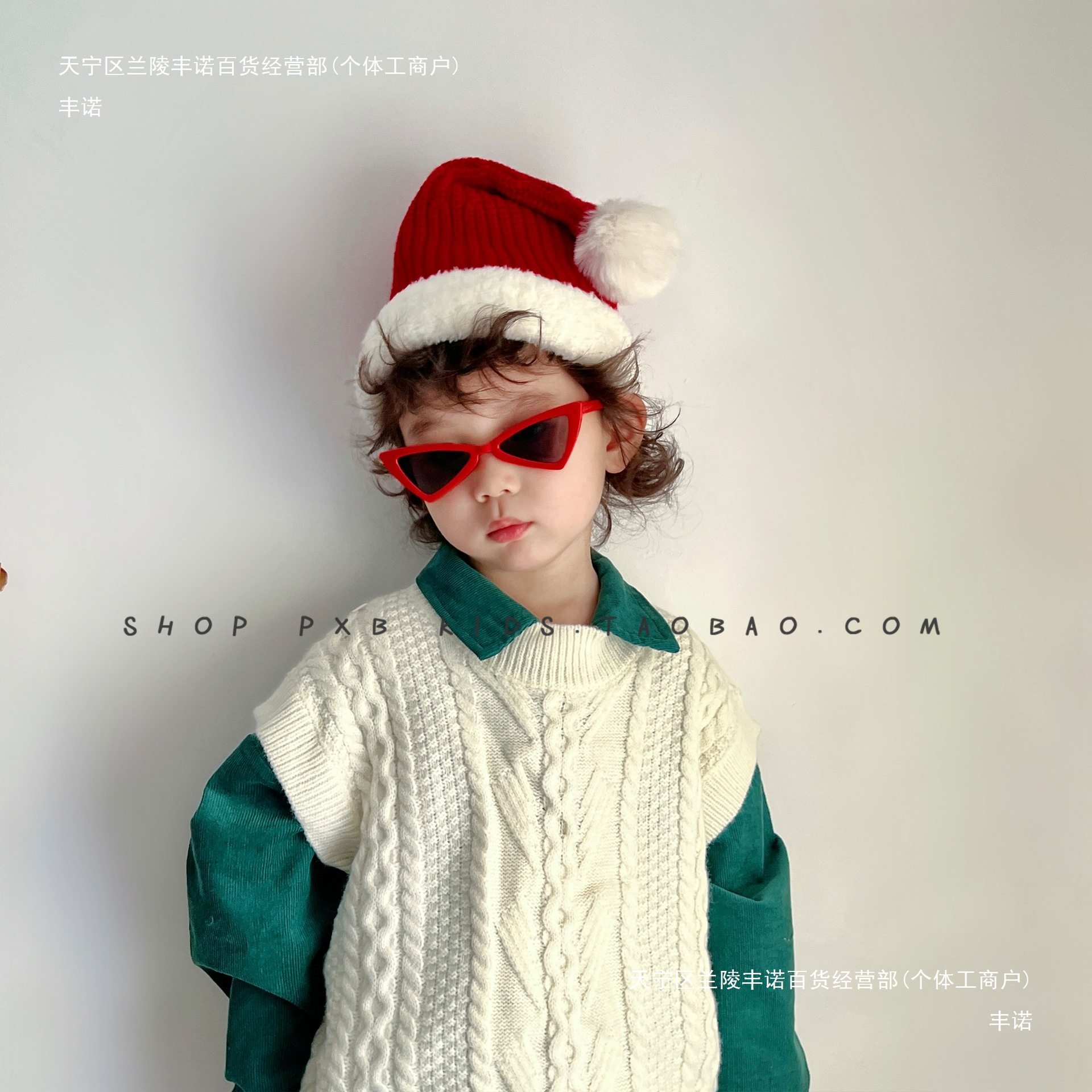 儿童圣诞帽冬天加绒保暖红色喜庆新年帽男女童宝宝可爱毛球套头帽,节庆用品/礼品,圣诞装饰品,淘宝优惠券,粉丝福利购,淘宝优惠卷