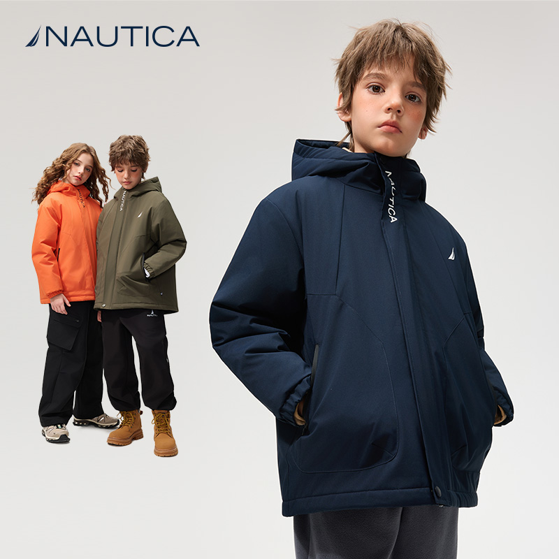 【棉服】NAUTICA童装 男童女童户外冲锋外套儿童秋冬季外衣防泼水