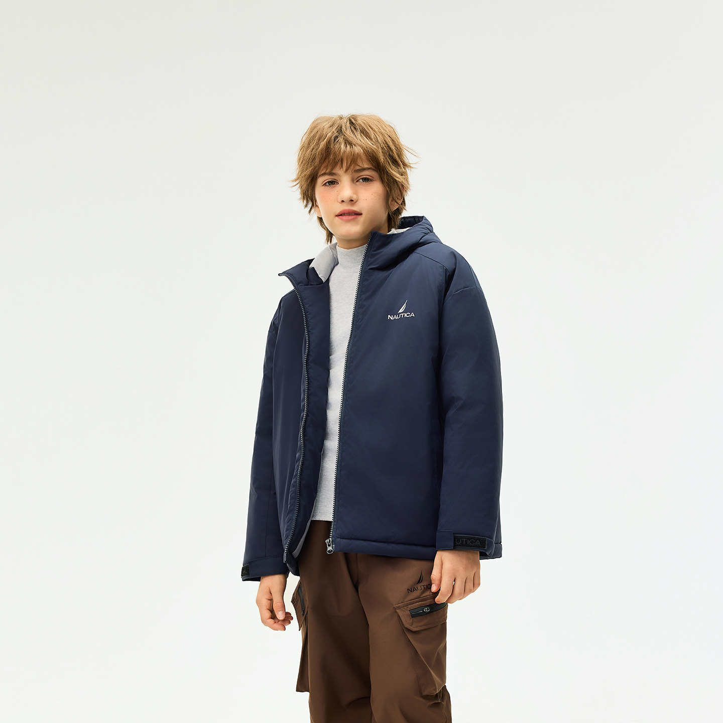 【3M新雪丽】NAUTICA童装 男女童加厚棉服儿童秋冬季大童保暖外套