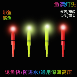 电子夜光棒夜钓鱼漂电子漂头尾灯帽改装头夜光阿波夜光漂6个包邮