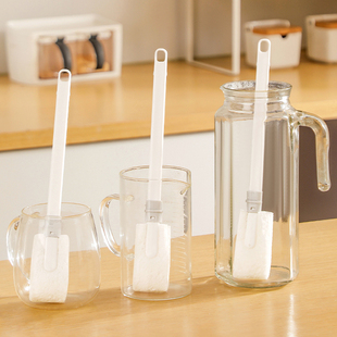 可拆卸杯刷长柄无死角清洁刷厨房家用去污缝隙刷杯子奶瓶海绵刷子