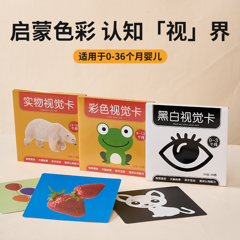 婴幼儿早教认知闪卡0-3个月图片