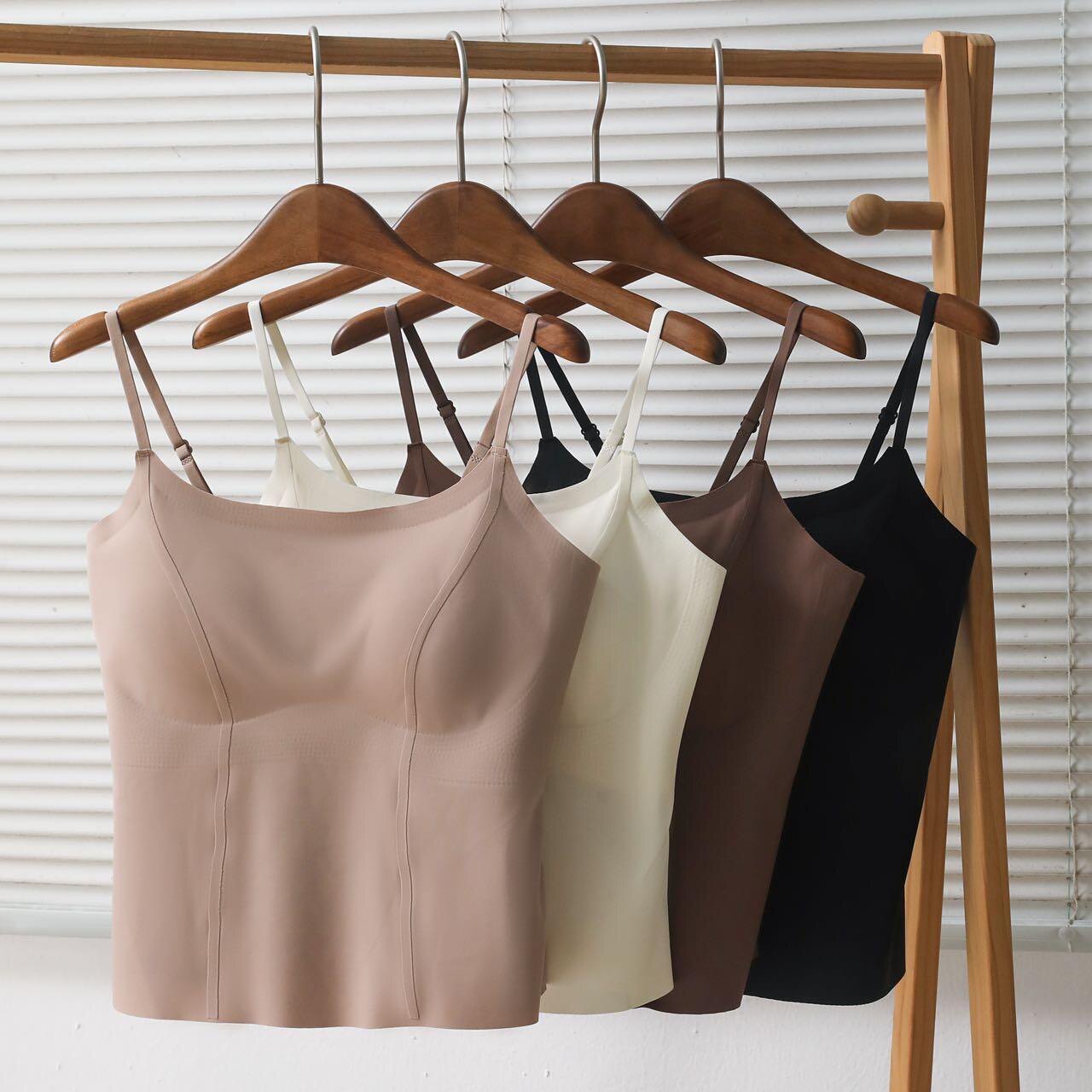 冰丝带胸垫吊带背心女一体式外穿内搭夏2024新款爆款文胸聚拢美背