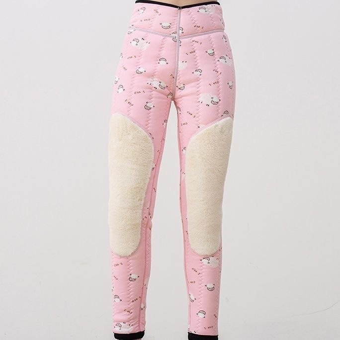 打底裤女加绒加厚东北大棉裤外穿宽松冬季休闲小脚铅笔长裤黑色裤